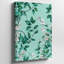 Toile, illustration botanique sereine avec branches complexes et art mural vert luxuriant, feuilles contre une menthe douce, art mural sur toile-18437132