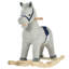 Cheval à bascule pour tout-petits pour enfants de 3 à 5 ans, fauteuil à bascule en bois avec sons réalistes, gris
