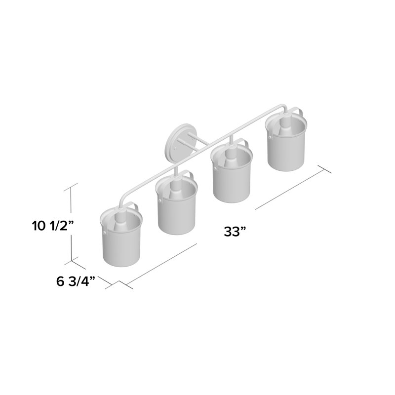 Georgetown 4-Light Dimmable Vanity Light, Oil Rubbed Bronze