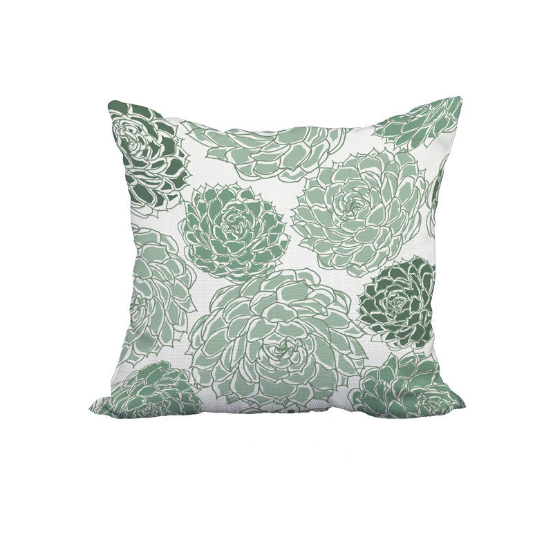  Coussin imprimé, 18 po x 18 po, Vert