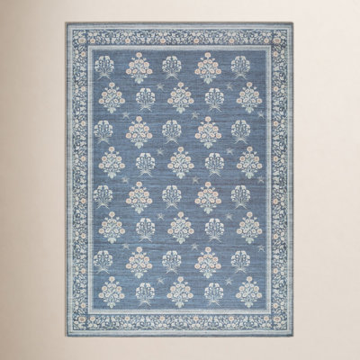 Machine Washable Floral Accent Rug