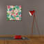 «Tropical Dream Bright On Cream 1 Teal And Gold» par Danhui Nai, art mural sur toile-1963548899