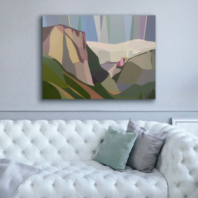  «Tunnel View» par Melba Browne, art mural sur toile, 54 po x 40 po