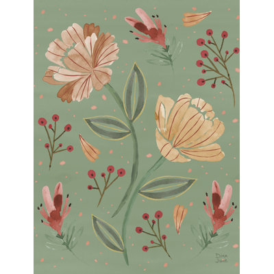 «Floralscape V Green Crop» par Dina June - impression