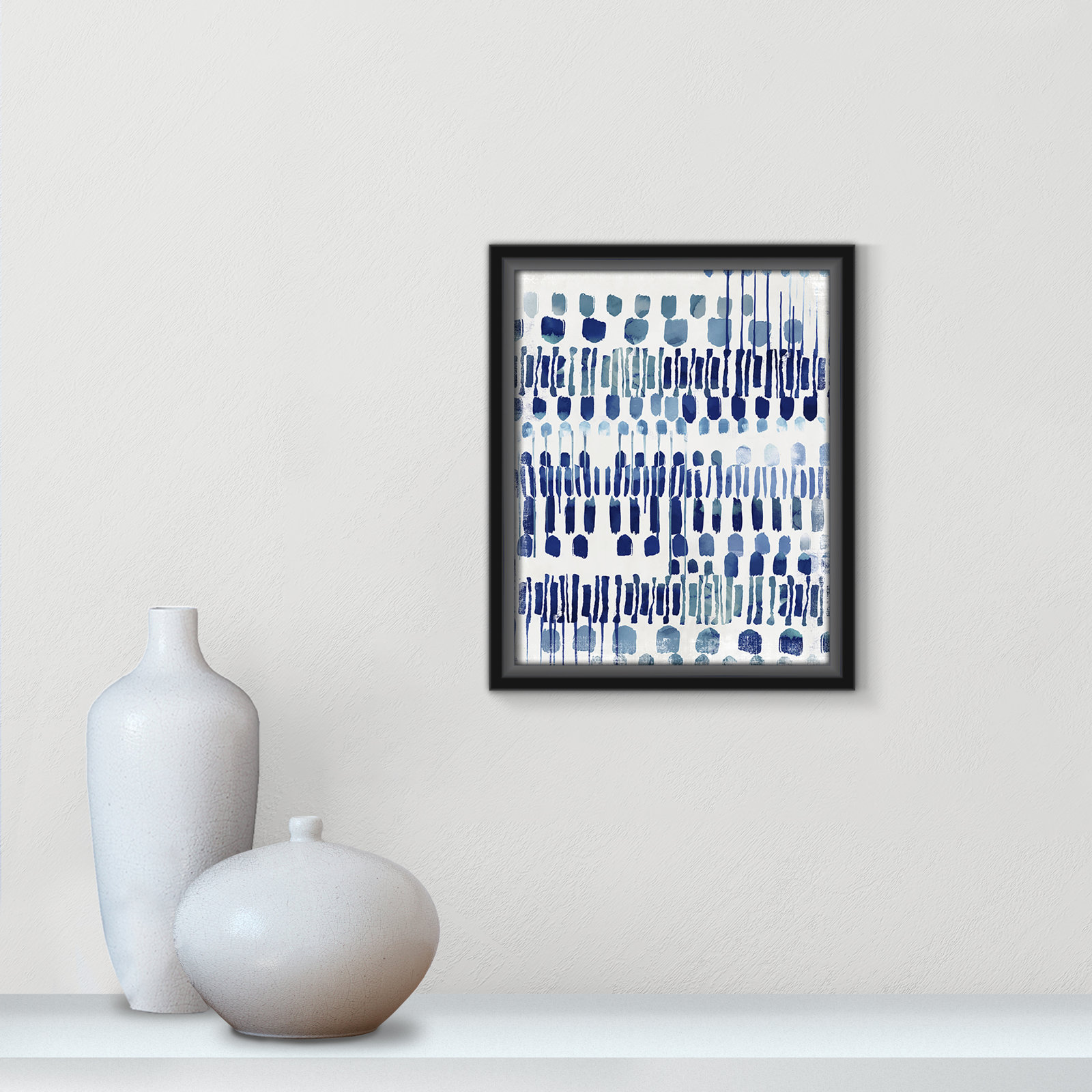 Continuously I - Painting Print, No Matte, 11.5" H x 9.5" W x 2" D, Black Framed Canvas