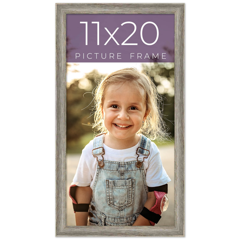 Matline Beige Solid Wood Picture Frame, 11" x 20"