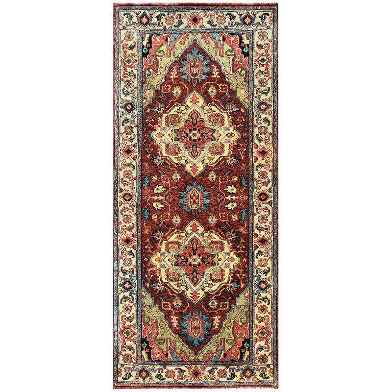 Elegant Wool Oriental Area Rug, Runner 2'6" x 6'