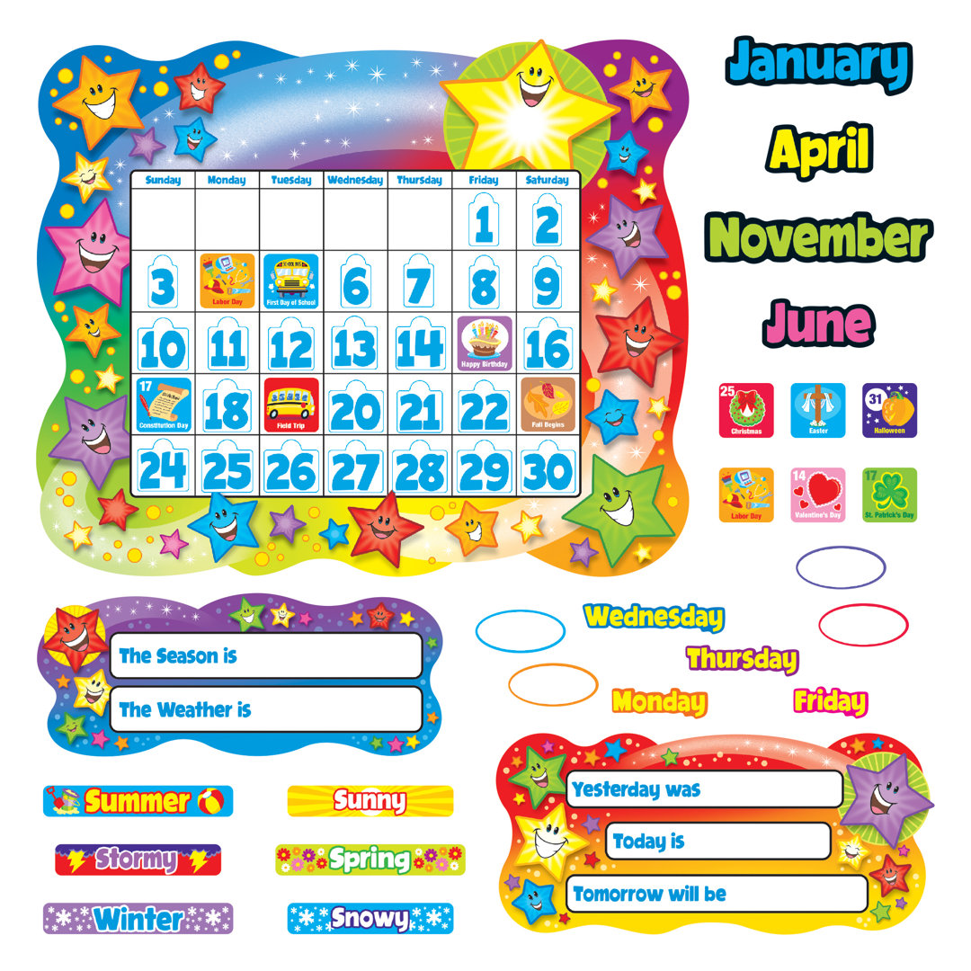 Star Calendar Bulletin Board Set TREND enterprises, Inc.