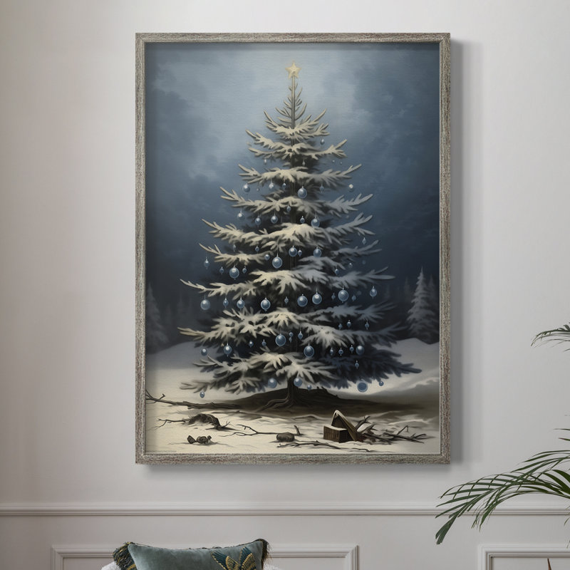 «Christmas Holiday Art» CDLxxx, reproduction d'art encadrée - bois massif, H 21 po x l 17 po