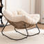 Chaise d'appoint berçante rembourrée Chenille-1979175377