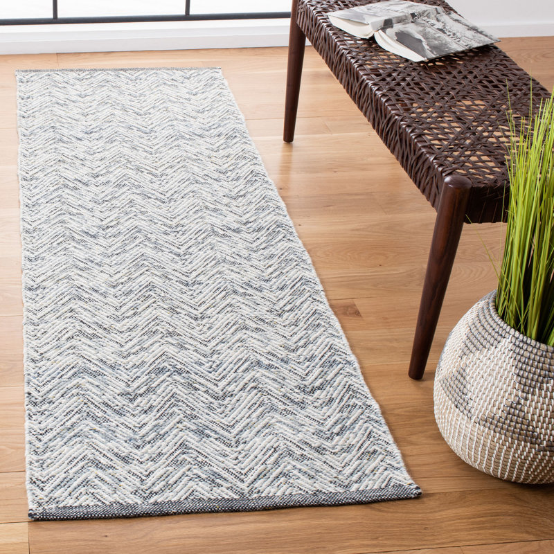 Tapis en laine tissé à la main Cochran Kilim, Tapis de couloir 2 pi 3 po x 7 pi