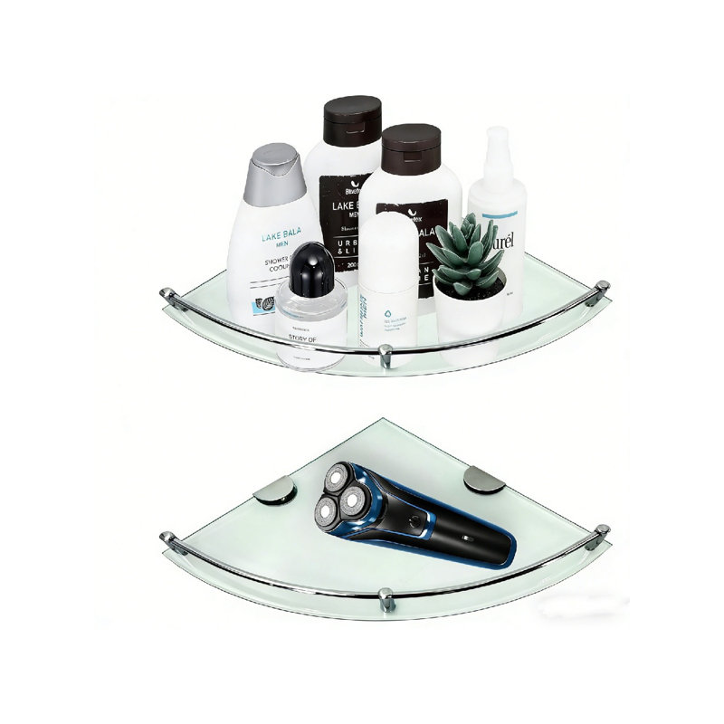 Glass Drill / Screw Bathroom Shelves
