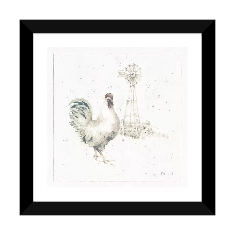 «Farm Friends 11» par Lisa Audit - reproduction d'art, H 16 po x l 16 po x P 1 po, Papier noir, Blanc