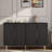 Sideboard With Adjustable Shelves And 4 Doors Fluted Panel-820505504