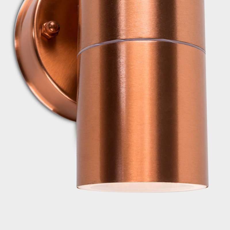 Ariock 2 - Bulb Outdoor Armed Sconce, Stainless Steel, 16.5cm H x 6cm W x 8.7cm D, Warm White