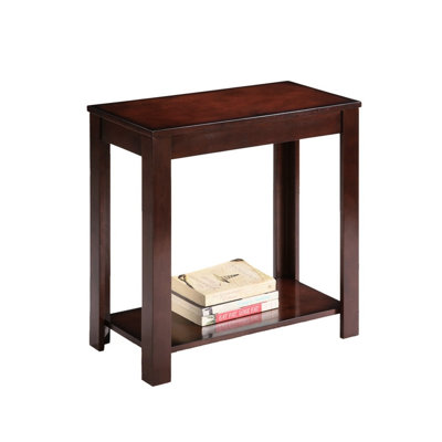24" Tall Side Table End In Dark Cherry, Traditional Design , 250 Lbs Weight Mix In With, Composite Wood Associated Together Cherry Table, Designing, Capacity, Manufactured,