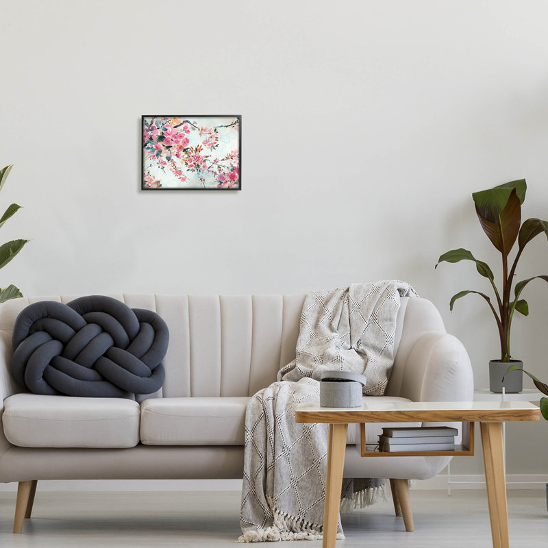 Fleurs de cerisier en herbe, art giclée par Marietta Cohen, art et design, Giclée encadrée noir minuit