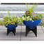 Pot à fleurs en acier galvanisé Norma I-61508525-61508526