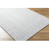 Rectangle Pente Solid Color Hand Loomed Recycled P.E.T. Area Rug in Gray
