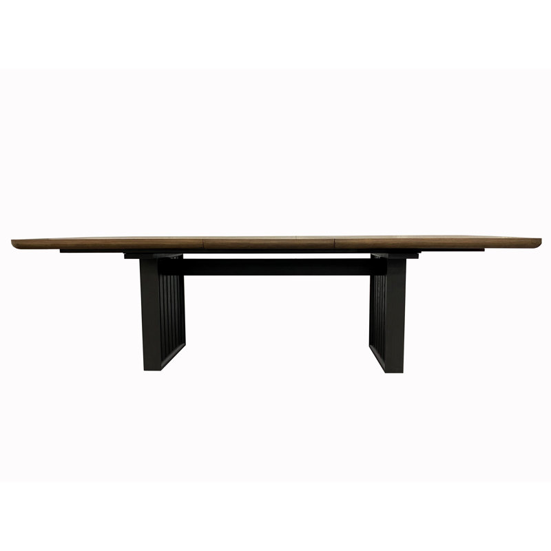 Table à double piédestal au fini latté
