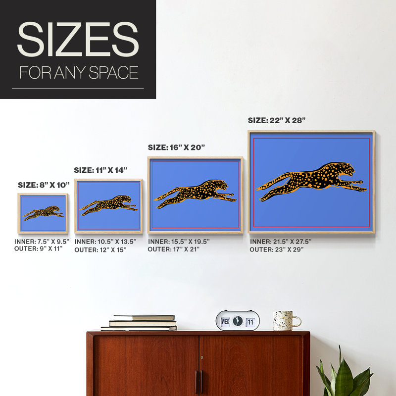 The Wild Leopard II -Framed Print - Restickable, H 8 po x l 10 po, Naturel