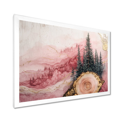 Glyndora Ruby Crystal Lake Into The Pine Forest III - Lake Large, art mural