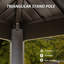 Pavillon de jardin 8 pi 6 pi avec structure en métal - double toit et tablettes pour l'extérieur