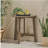 Outdoor Half-Round Folding Acacia Wood Bistro Table, Grey Finish-959277428