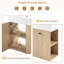 Meuble-lavabo de 21,6 po avec design à vagues, lavabo rectangulaire en céramique, trou de trop-plein, charnières à fermeture en douceur, armoire compacte flottante peu encombrante en céramique, petite salle de bain-1720773010