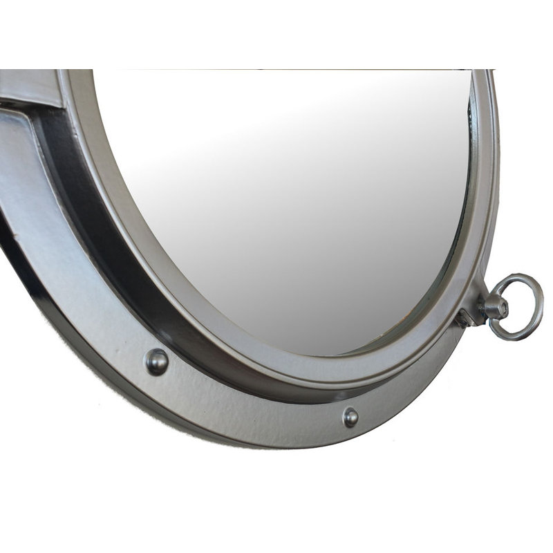 Miroir décoratif Ellert, H 24 po x l 24 po, argent