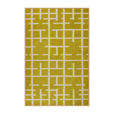 Machine Washable Trellis Brown Area Rug