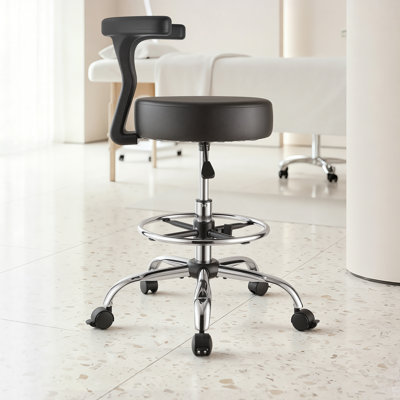 Adjustable Height Ergonomic Industrial Stool with Footrest