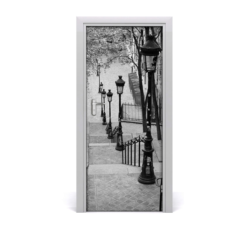 Stairs Adhesive Door Decal