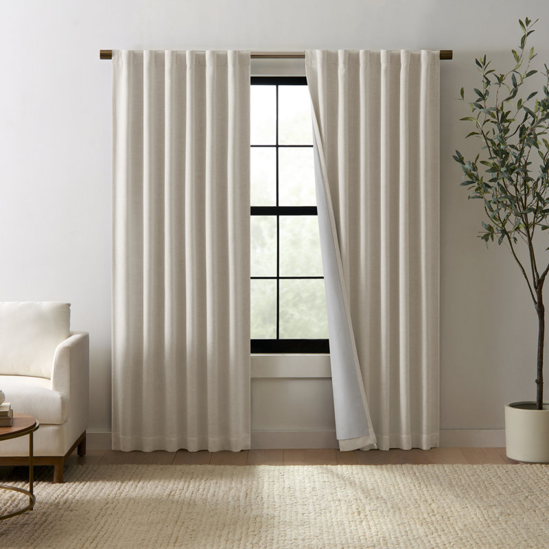 Eclipse Eames Absolute Zero Blackout Curtain, 50 Inch x 63 Inch, Thermal Curtain, Insulated, Blackout Curtain for Bedroom or Living Room Curtain, 1 Panel, Spice