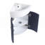 Ensemble de meuble-lavabo mural d'angle pour petit espace