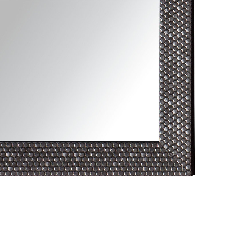 Gerhart Flat Wall Mirror, Dark Brown
