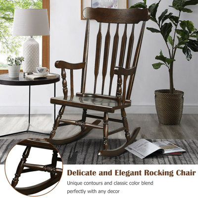 Alcott Hill® Rockhampton Solid Wood Rocking Chair & Reviews | Wayfair