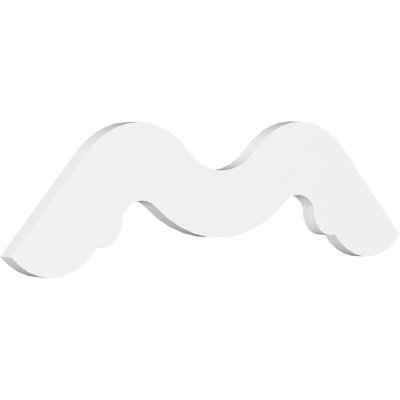 Midway Signature Urethane Gable Pediment, Primed Tan