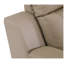 Fauteuil inclinable moderne Global United en cuir avec coussin d'air et base en acier inoxydable, beige