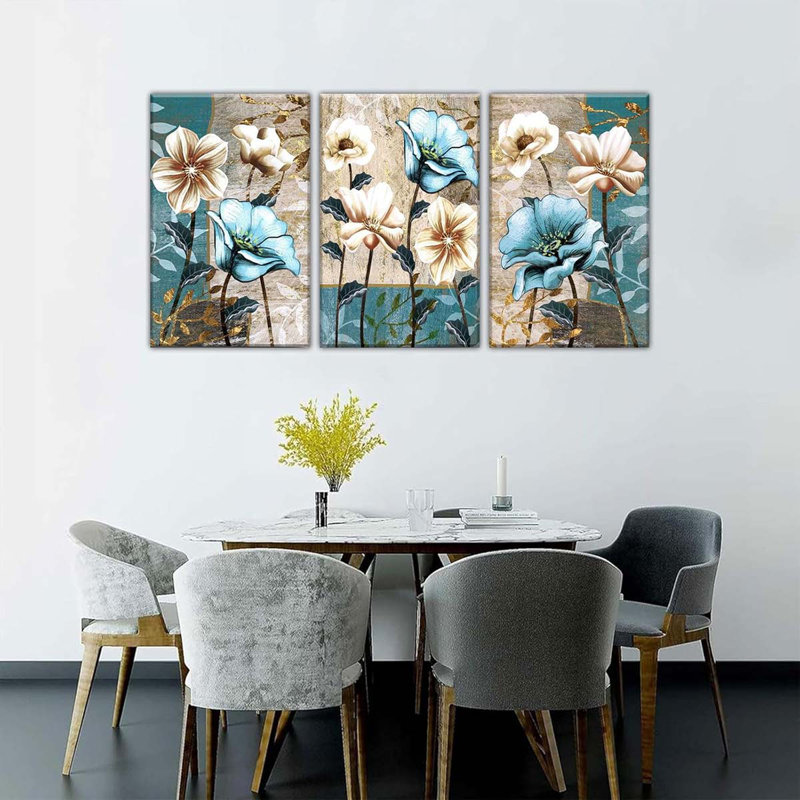 3 Piece Wrapped Canvas Print, 60 cm H x 40 cm W