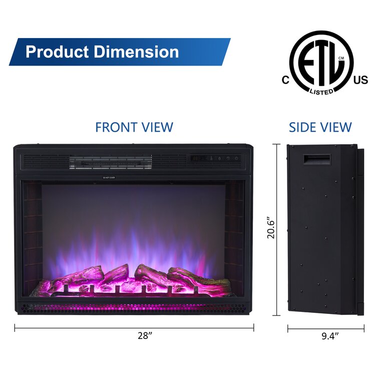 Symple Stuff Placerville 28'' W Electric Fireplace