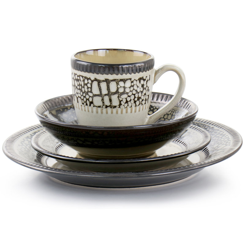 Aashana Piece Stoneware Dinnerware Set - Service for 4