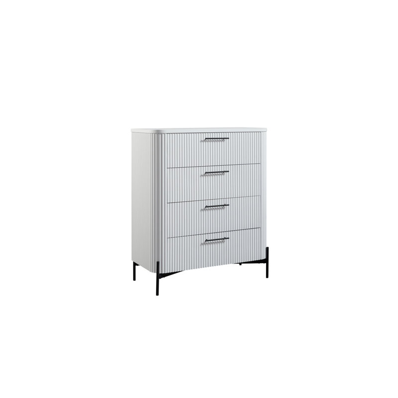 Commode 4 tiroirs, Blanc