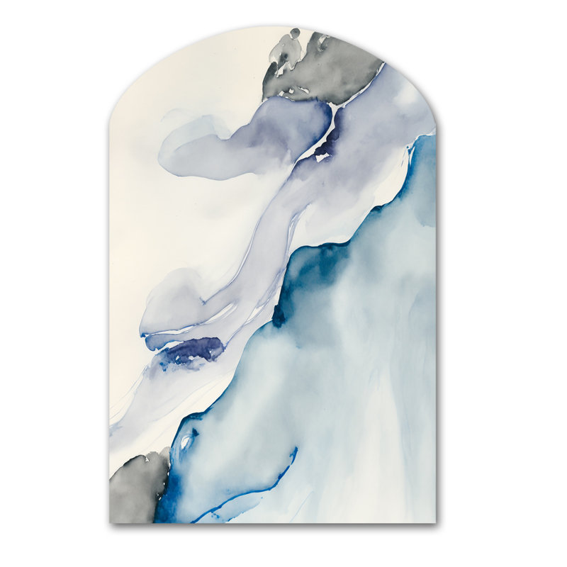 Christalla - Art abstrait encre liquide encre liquide, H 34 po x l 25 po