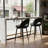 Adjustable Swivel Bar Stools Set of 2, Modern Upholstered Bar Chairs with Metal Legs, Kitchen Island & Home Bar Seating-848232170