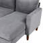 Comfortable U-style Corduroy With Solid Wood Leg Support U-shaped Fabric And Foam Cushions For Living Room Study, 4-432492976-432492977
