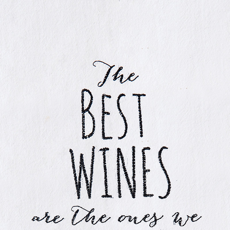 Les meilleurs vins sont ceux que vous buvez avec les meilleurs serviettes de cuisine en coton Flack Sack