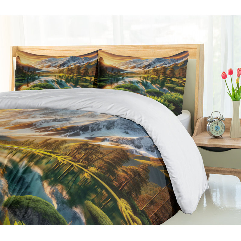 Lake Duvet Cover, California King Duvet Cover + 2 Standard Shams