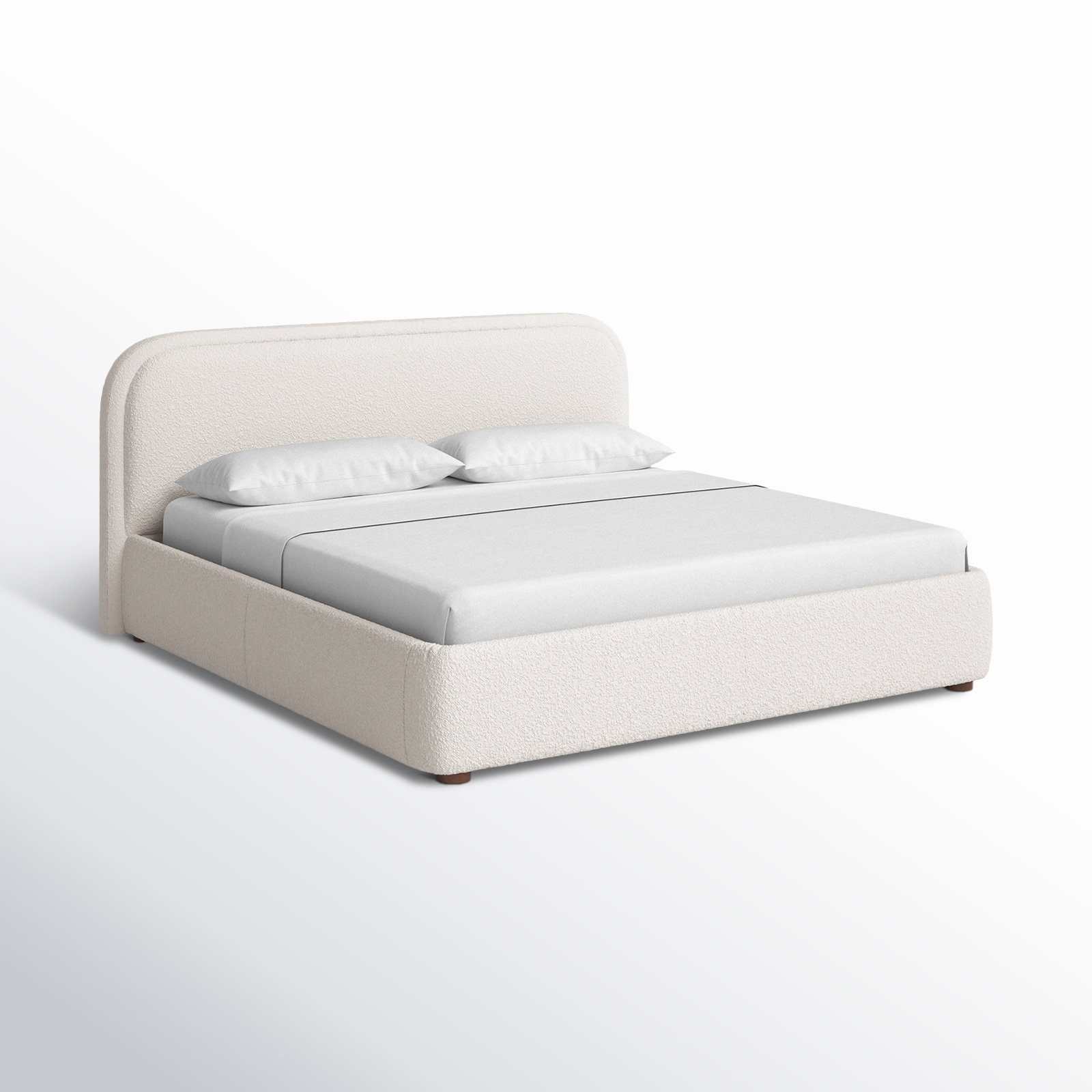 Shonda Upholstered Low Profile Platform Bed, Queen, Oatmeal