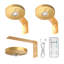 Paquet de 6 mini lumières d'appoint rondes rechargeables - 0,6 W, gradation à distance, minuterie (or élégant)-136217047